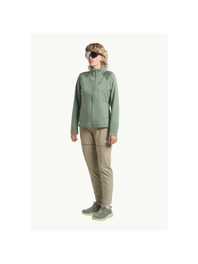Jack Wolfskin Taiga Full Zip Women's eucalyptus A64201-4029 fleeces en truien online bestellen bij Kathmandu Outdoor & Travel