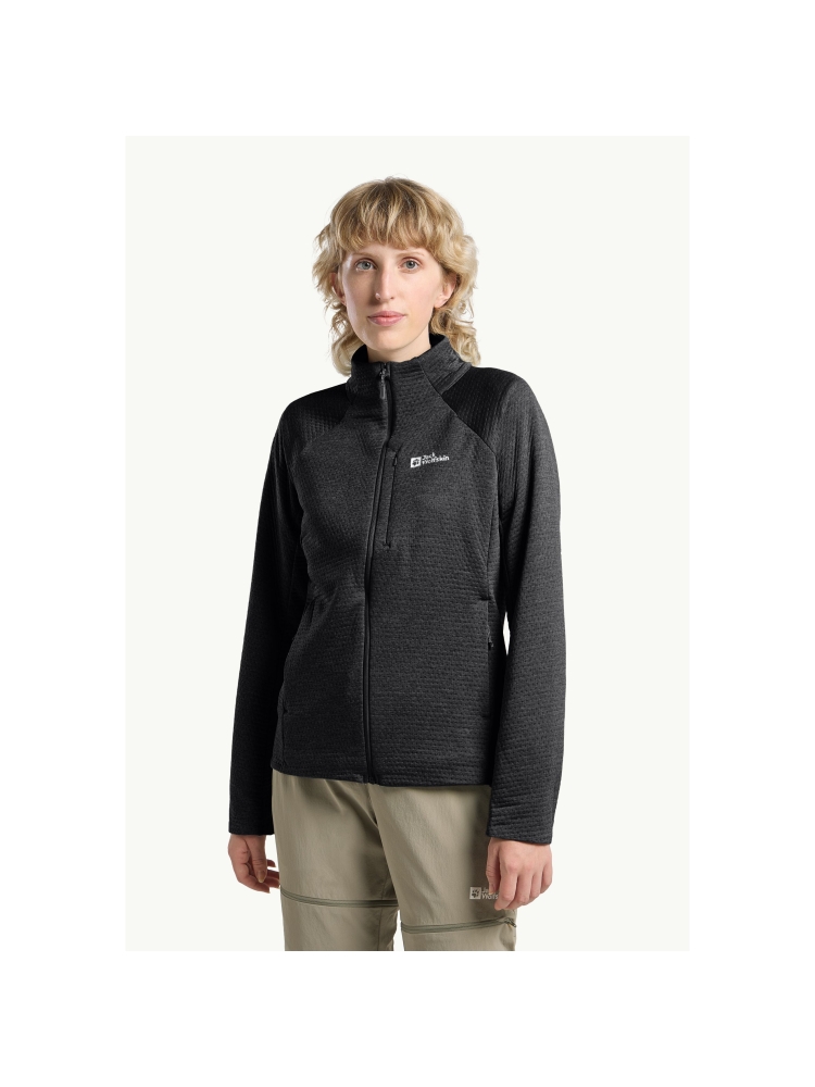 Jack Wolfskin Taiga Full Zip Women's black A64201-6000 fleeces en truien online bestellen bij Kathmandu Outdoor & Travel