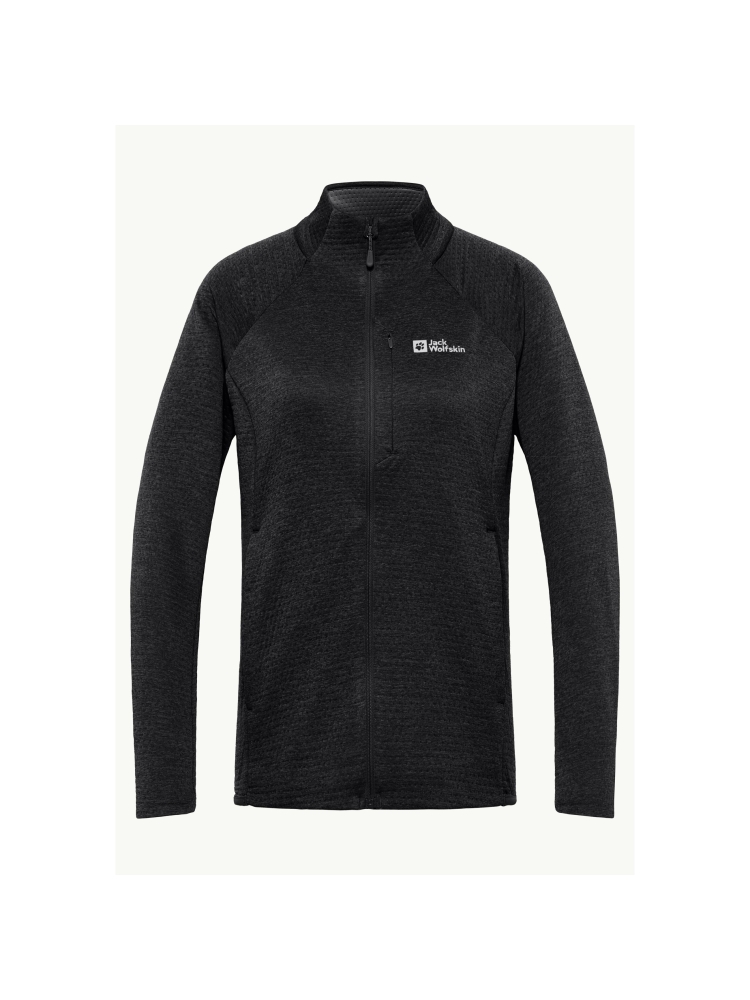 Jack Wolfskin Taiga Full Zip Women's black A64201-6000 fleeces en truien online bestellen bij Kathmandu Outdoor & Travel