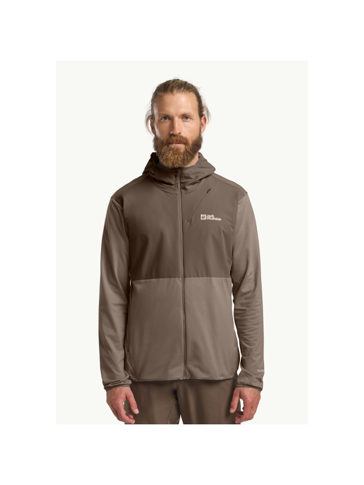 Jack Wolfskin Prelight Trail Hoody cold coffee A63791-5719 fleeces en truien online bestellen bij Kathmandu Outdoor & Travel