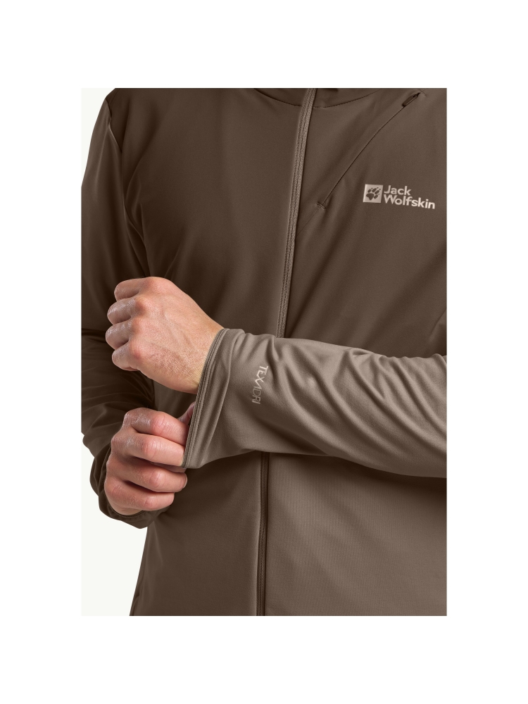 Jack Wolfskin Prelight Trail Hoody cold coffee A63791-5719 fleeces en truien online bestellen bij Kathmandu Outdoor & Travel