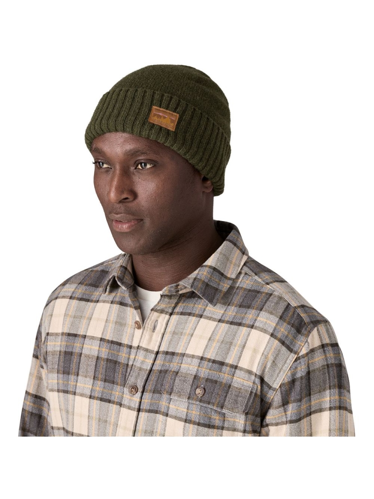 Patagonia Brodeo Beanie '73 Skyline: Pine Needle Green 29206-SKPG kleding accessoires online bestellen bij Kathmandu Outdoor & Travel