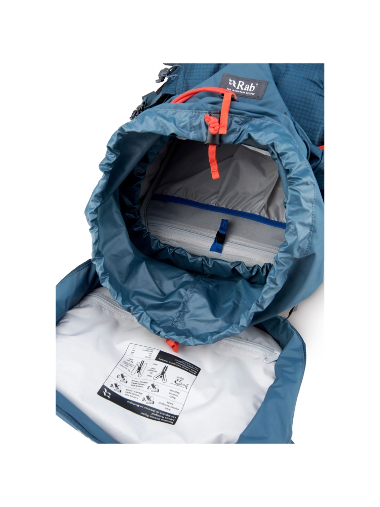 Rab Hyperon 65 ND Orion Blue/Anthracite QAP-84-ORA trekkingrugzakken online bestellen bij Kathmandu Outdoor & Travel