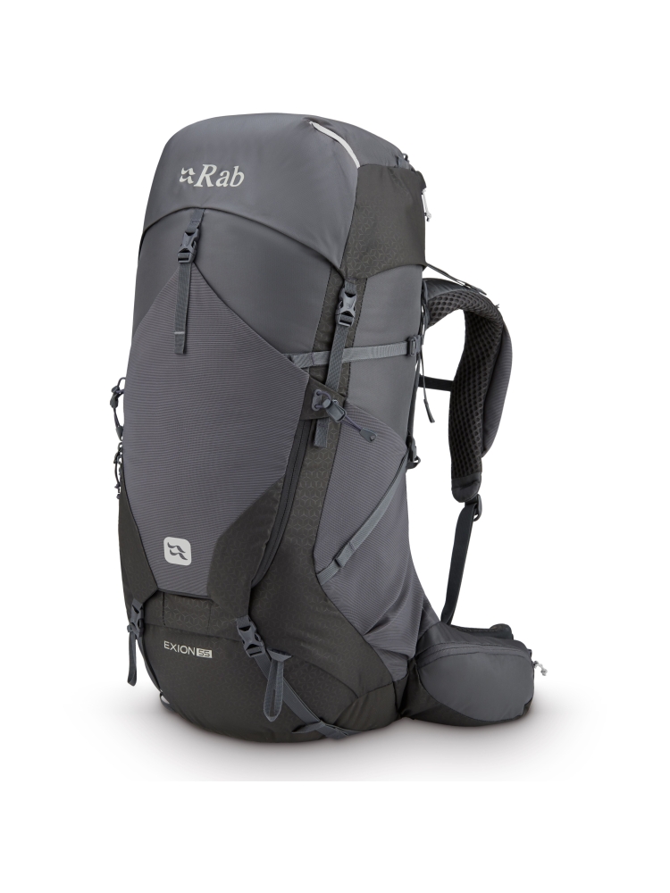 Rab Exion 55 Anthracite/Graphene QAP-77-AGR trekkingrugzakken online bestellen bij Kathmandu Outdoor & Travel