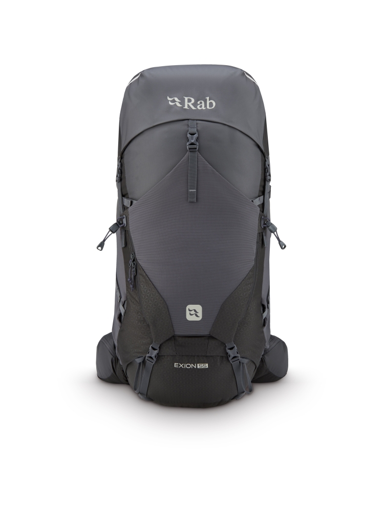 Rab Exion 55 Anthracite/Graphene QAP-77-AGR trekkingrugzakken online bestellen bij Kathmandu Outdoor & Travel