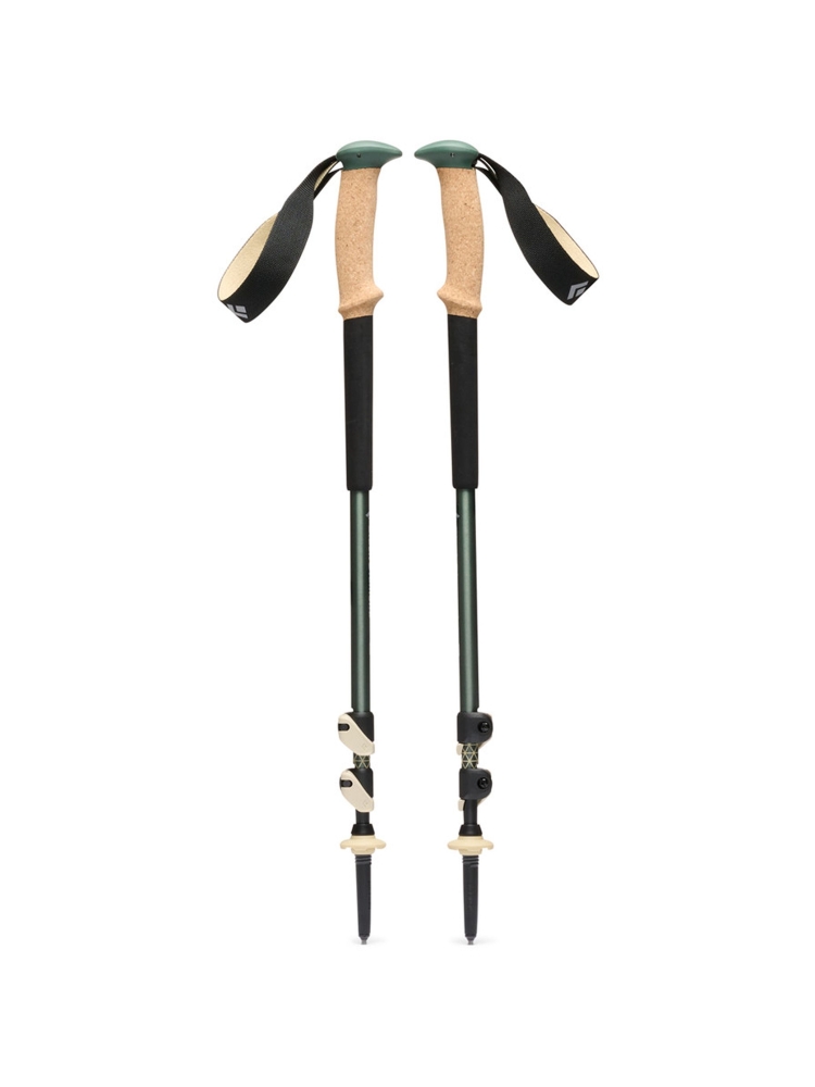 Black Diamond Trail Cork Trekking Poles Laurel Green BD1100653053ALL1 wandelstokken en gamaschen online bestellen bij Kathmandu Outdoor & Travel