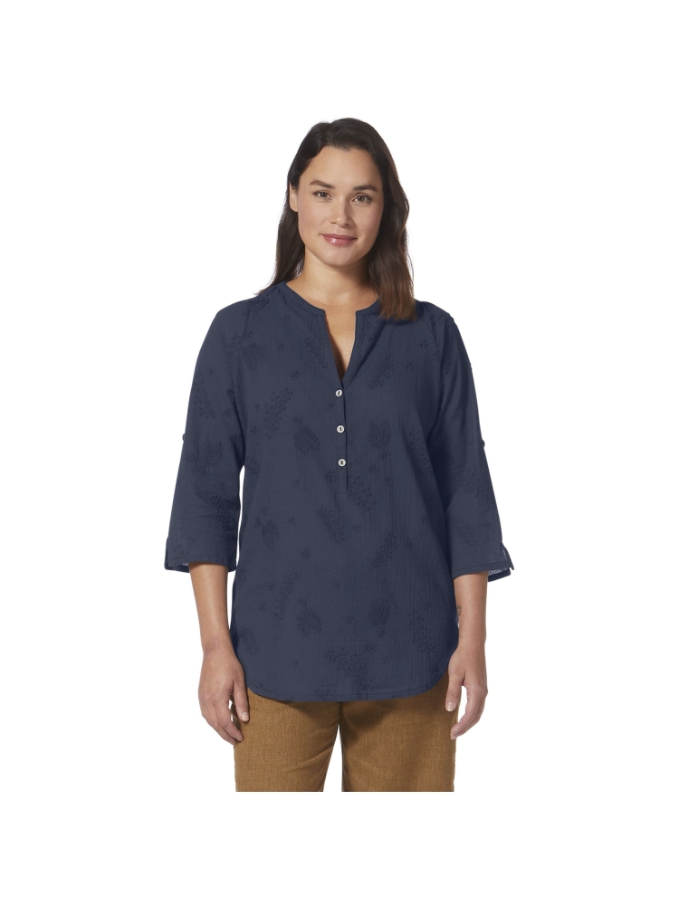 Royal Robbins Oasis Tunic II 3/4 Sleeve Women's Navy Y622019-728 shirts en tops online bestellen bij Kathmandu Outdoor & Travel
