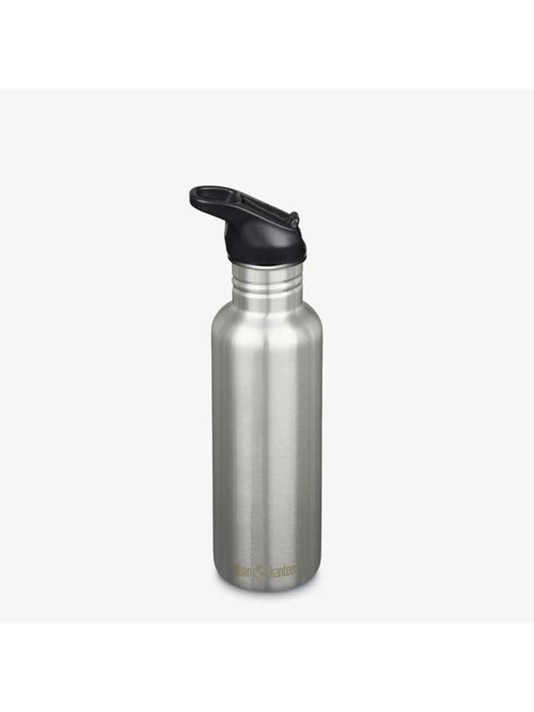 Klean Kanteen Drinkfles Classic met flip/sportdop, 800ml Brushed Stainless 1011192 drinkflessen en thermosflessen online bestellen bij Kathmandu Outdoor & Travel