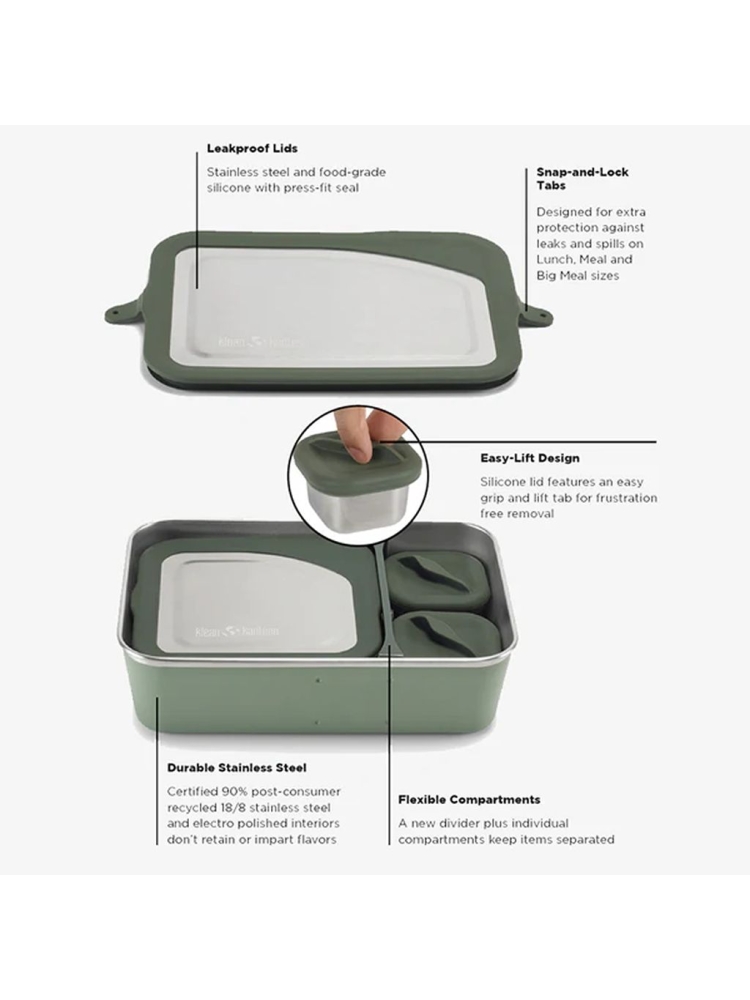 Klean Kanteen Klean Kanteen Big Meal Box 1626ml 1010626 koken Klean Kanteen Big Meal Box 1626ml Sea Spray 1010626 koken online bestellen bij Kathmandu Outdoor & Travel