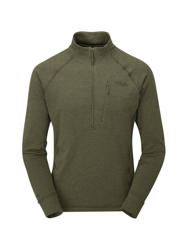 Rab Nexus Pull-On Olive (Olive) QFF-74-OLV fleeces en truien online bestellen bij Kathmandu Outdoor & Travel