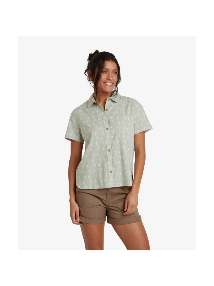 Sherpa Adventure Gear Jaya Camp Shirt Women's Celery Indi Blossom SW21029-889 shirts en tops online bestellen bij Kathmandu Outdoor & Travel