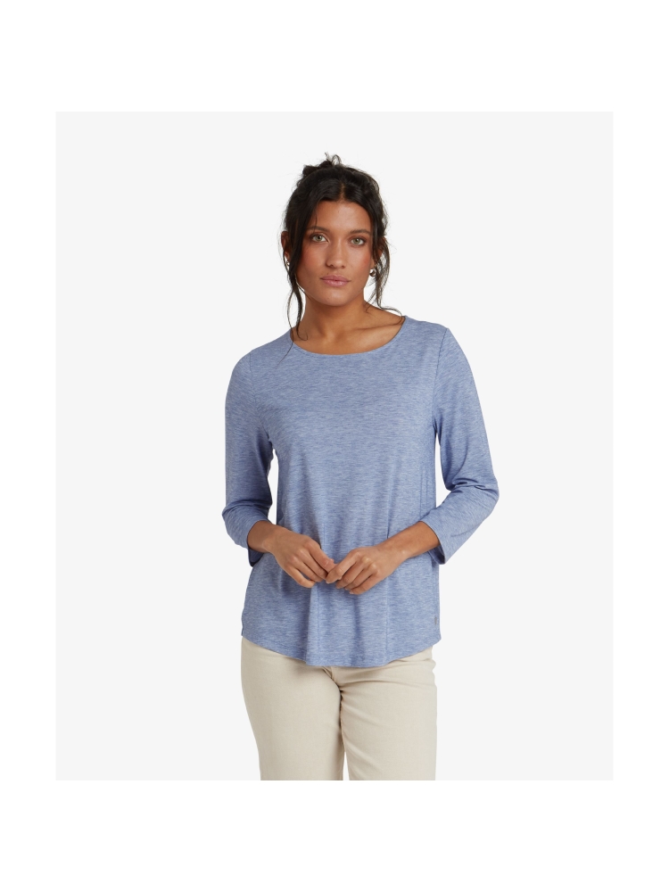 Sherpa Adventure Gear Asha 3/4 Sleeve Top Women's Seaport Blue SW3105-738 shirts en tops online bestellen bij Kathmandu Outdoor & Travel