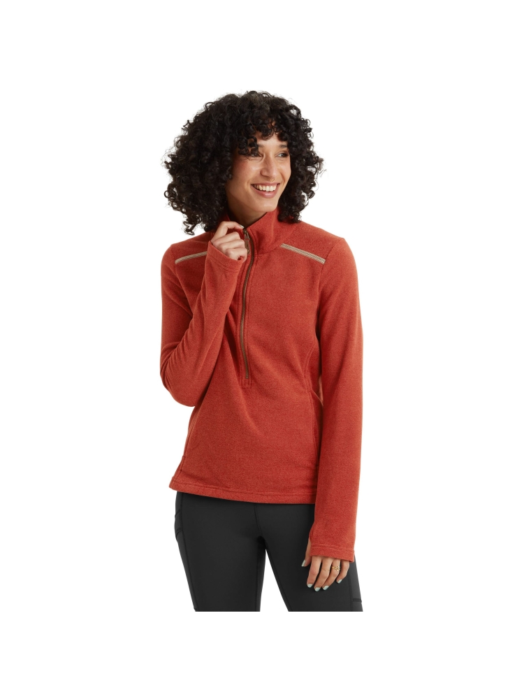 Sherpa Adventure Gear Rolpa Eco Pullover Zip Women's Rust SW26050-444 fleeces en truien online bestellen bij Kathmandu Outdoor & Travel