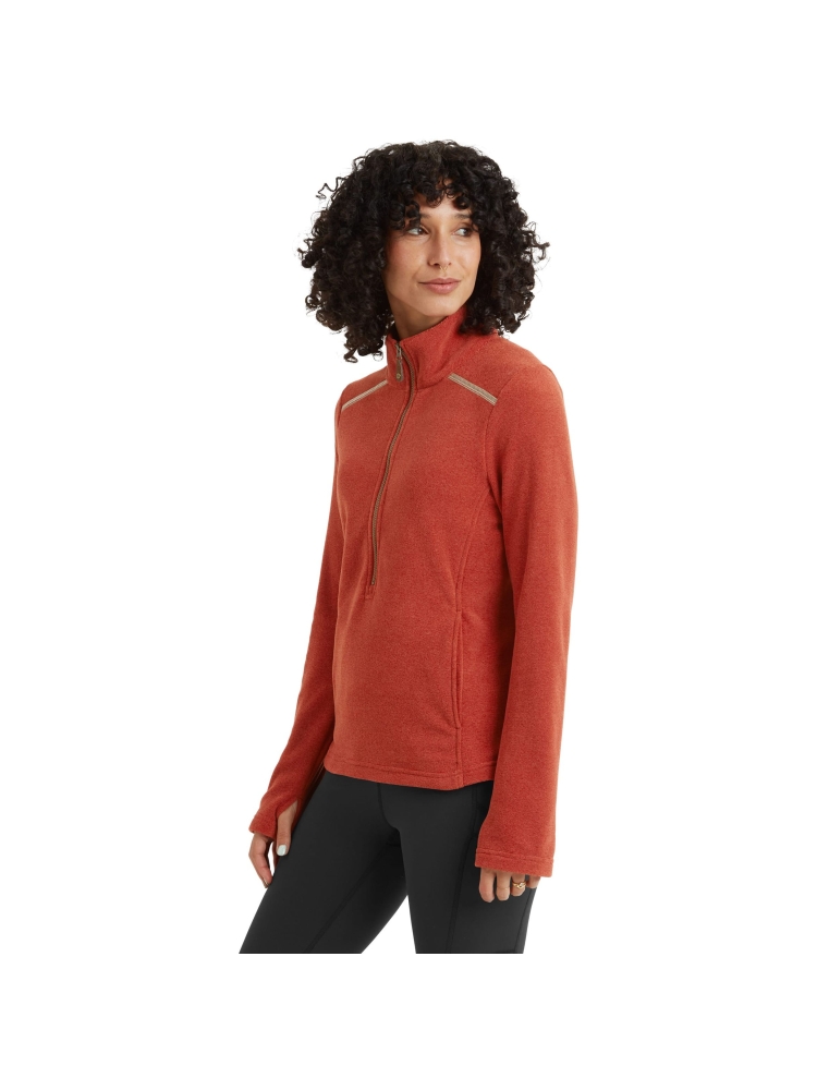 Sherpa Adventure Gear Rolpa Eco Pullover Zip Women's Rust SW26050-444 fleeces en truien online bestellen bij Kathmandu Outdoor & Travel