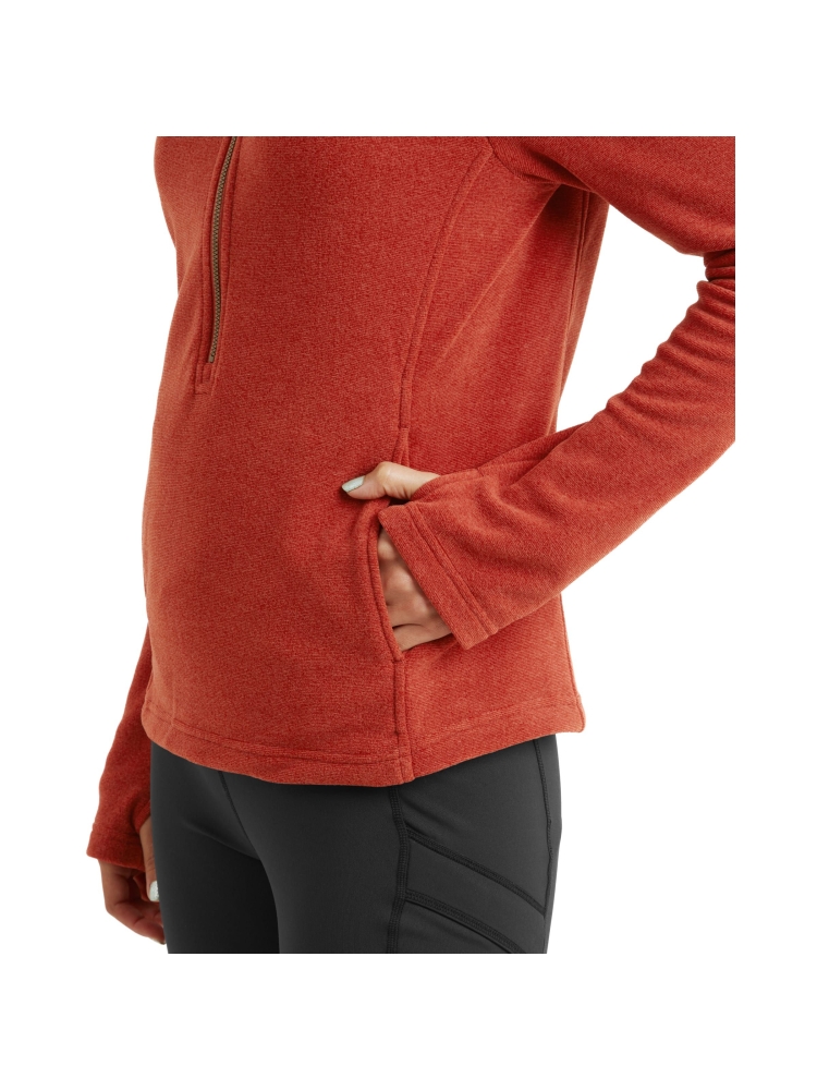 Sherpa Adventure Gear Rolpa Eco Pullover Zip Women's Rust SW26050-444 fleeces en truien online bestellen bij Kathmandu Outdoor & Travel