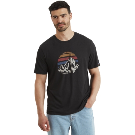 Sherpa Adventure Gear  Bali Retro Sunset Tee Black 