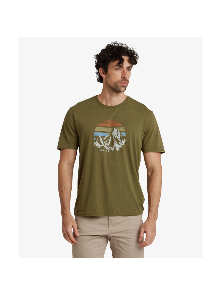 Sherpa Adventure Gear Bali Retro Sunset Tee Moss SM11065-831 shirts en tops online bestellen bij Kathmandu Outdoor & Travel