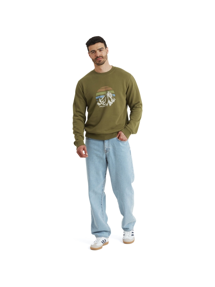 Sherpa Adventure Gear Pokhara Sunset Crew Moss SU50006-831 fleeces en truien online bestellen bij Kathmandu Outdoor & Travel