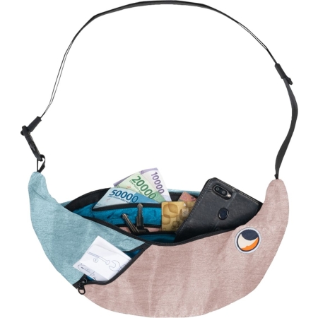 Ticket to the Moon Upcycled Sling Bag Peach / Cloud Ticket to the Moon Upcycled Sling Bag Peach / Cloud