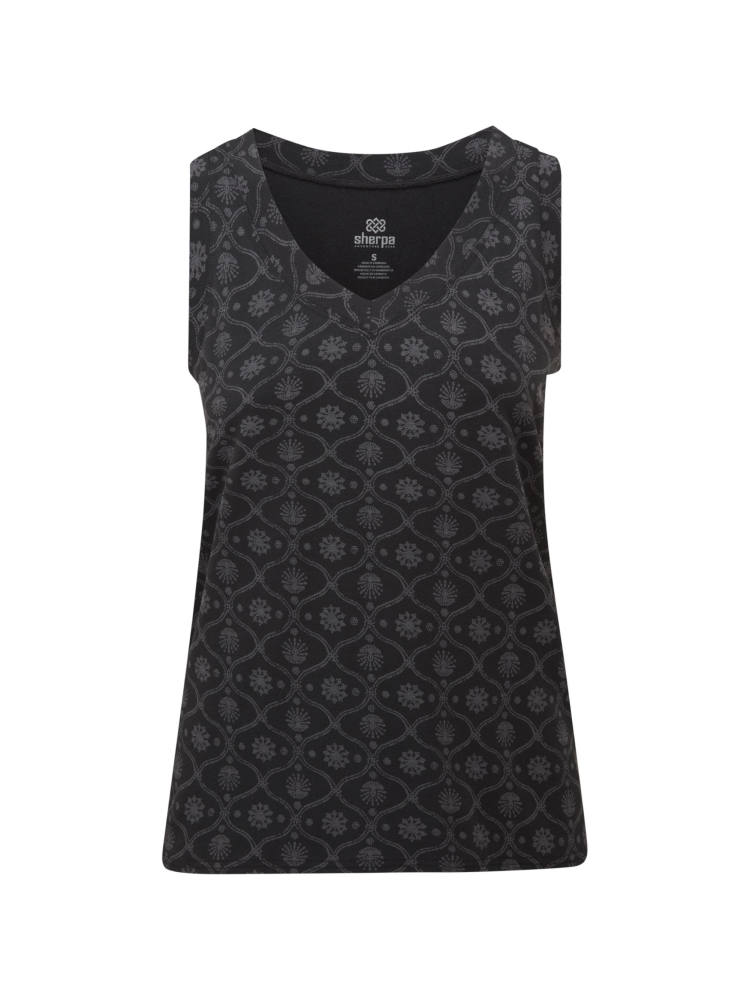 Sherpa Adventure Gear Neha V-Neck Tank Women's Black Sublime SW20013-136 shirts en tops online bestellen bij Kathmandu Outdoor & Travel