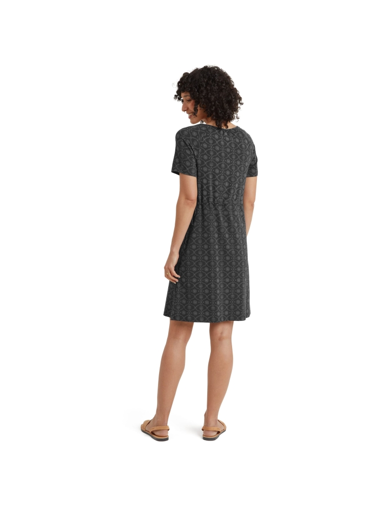 Sherpa Adventure Gear Neha Faux Wrap Dress Women's Black Sublime SW24071-136 jurken en rokken online bestellen bij Kathmandu Outdoor & Travel