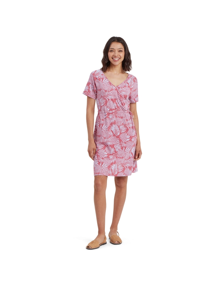 Sherpa Adventure Gear Neha Faux Wrap Dress Women's Rosie Bhodi Leaf SW24071-462 jurken en rokken online bestellen bij Kathmandu Outdoor & Travel