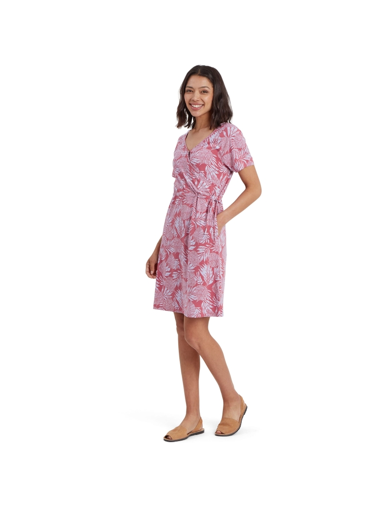 Sherpa Adventure Gear Neha Faux Wrap Dress Women's Rosie Bhodi Leaf SW24071-462 jurken en rokken online bestellen bij Kathmandu Outdoor & Travel