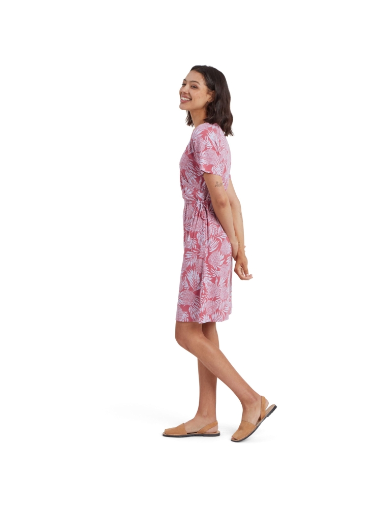 Sherpa Adventure Gear Neha Faux Wrap Dress Women's Rosie Bhodi Leaf SW24071-462 jurken en rokken online bestellen bij Kathmandu Outdoor & Travel