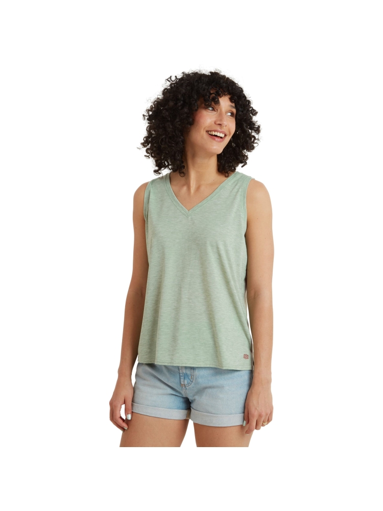 Sherpa Adventure Gear Asha V-Neck Tank Women's Thyme SW20022-804 shirts en tops online bestellen bij Kathmandu Outdoor & Travel