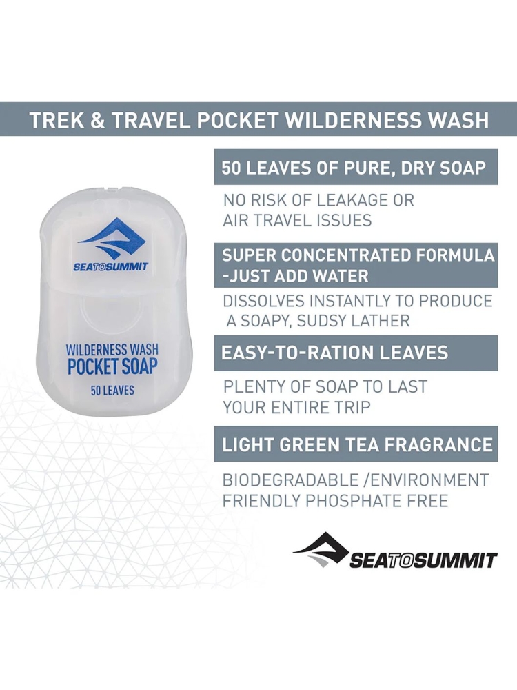 Sea to Summit Sea to Summit Wilderness Wash Pocket Soap (50 stuks) APSOAP verzorging Sea to Summit Wilderness Wash Pocket Soap (50 stuks) Wit APSOAP verzorging online bestellen bij Kathmandu Outdoor & Travel