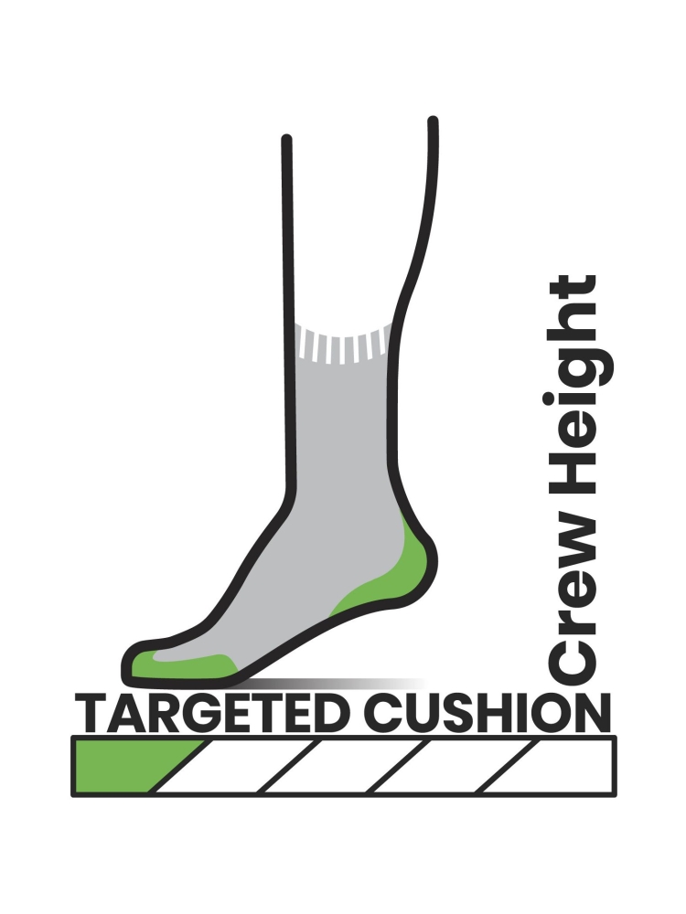 Smartwool Hike Targeted Cushion Crew Socks Hike Black SW0024920011 sokken online bestellen bij Kathmandu Outdoor & Travel