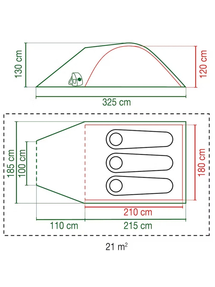 Coleman Coleman Darwin 3+ BlackOut 2209416 tenten Coleman Darwin 3+ BlackOut Groen 2209416 tenten online bestellen bij Kathmandu Outdoor & Travel