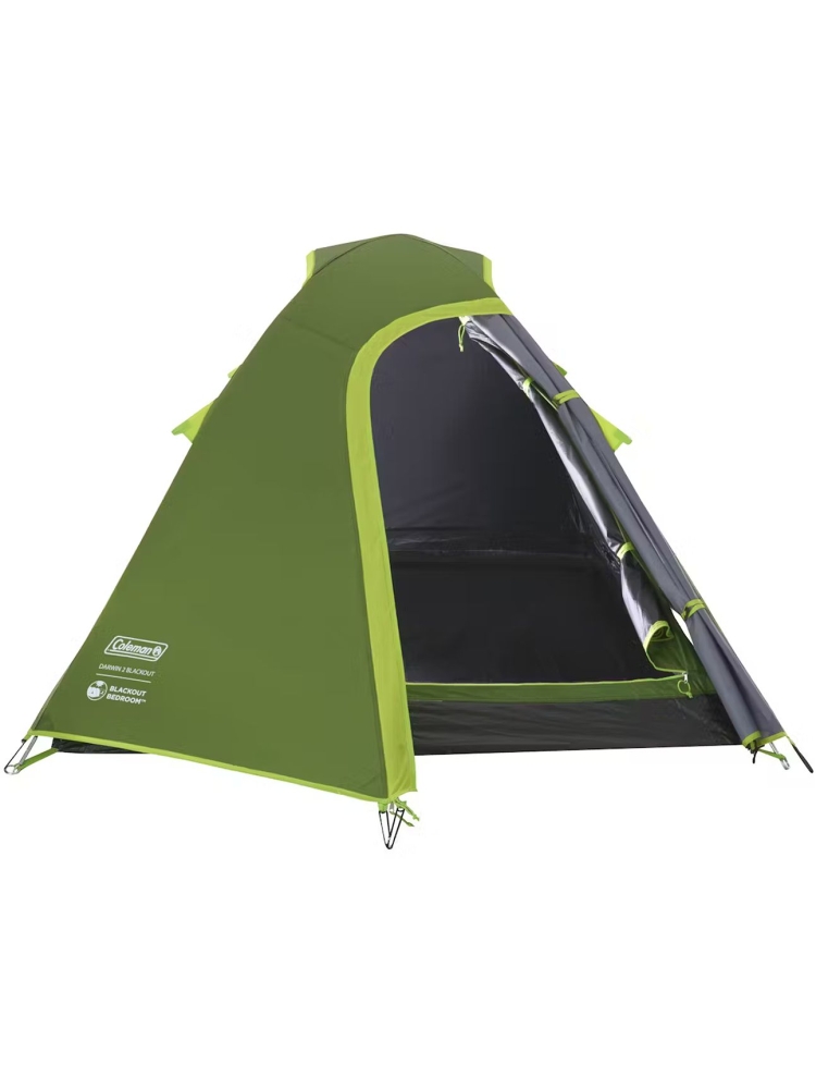 Coleman Darwin 2 BlackOut Groen 2209446 tenten online bestellen bij Kathmandu Outdoor & Travel