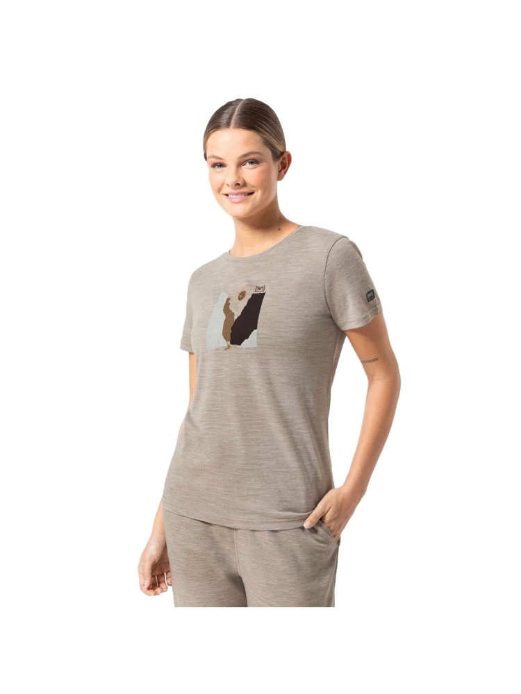 Super Natural Rio Grande Tee Women's Vintage Khaki Melange/Various SNWP03182-17E shirts en tops online bestellen bij Kathmandu Outdoor & Travel