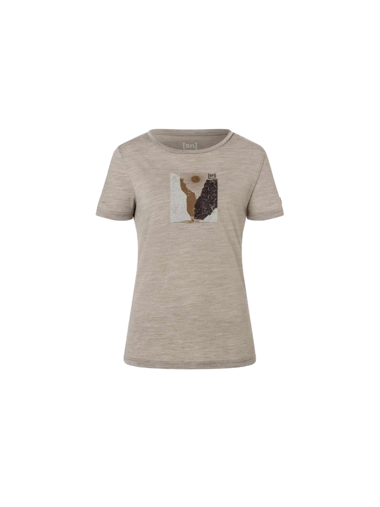Super Natural Rio Grande Tee Women's Vintage Khaki Melange/Various SNWP03182-17E shirts en tops online bestellen bij Kathmandu Outdoor & Travel
