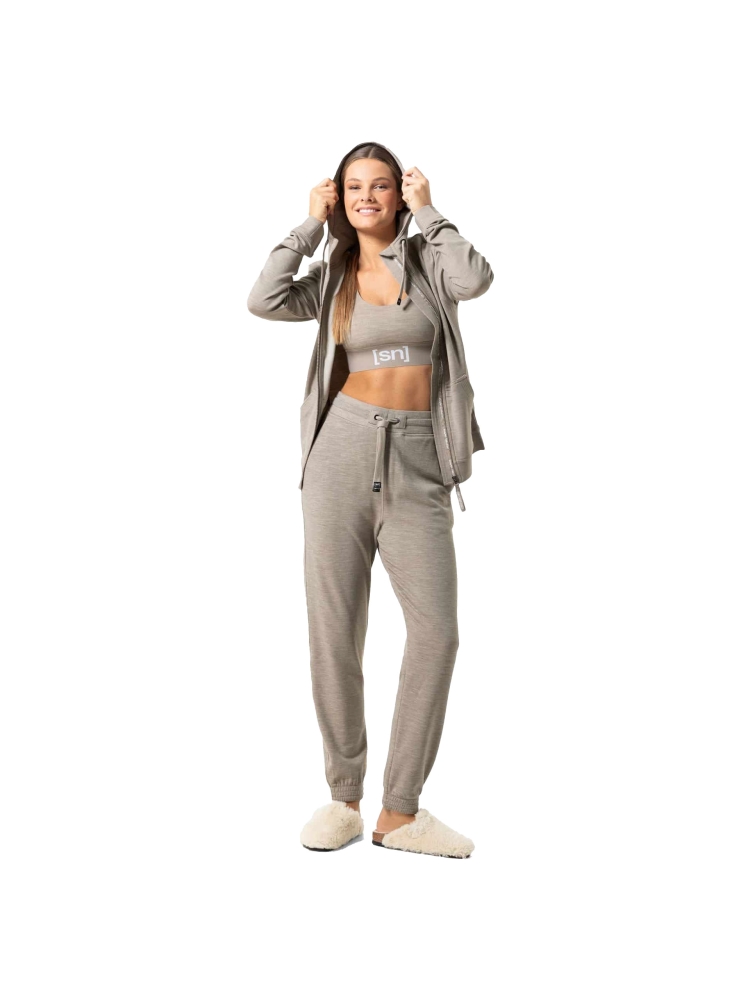 Super Natural Solution Hoodie Women's Vintage Khaki Melange SNW020890-289 fleeces en truien online bestellen bij Kathmandu Outdoor & Travel
