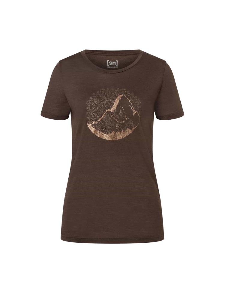Super Natural Mountain Mandala Tree Women's Chocolate Bean/Copper SNWP03125-73E shirts en tops online bestellen bij Kathmandu Outdoor & Travel