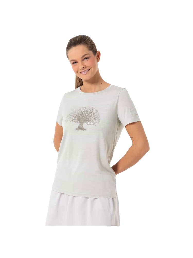 Super Natural Tree of Knowledge Bio j Tee Women's White Stone Melange/Vintage Kh SNWP03172-28F shirts en tops online bestellen bij Kathmandu Outdoor & Travel