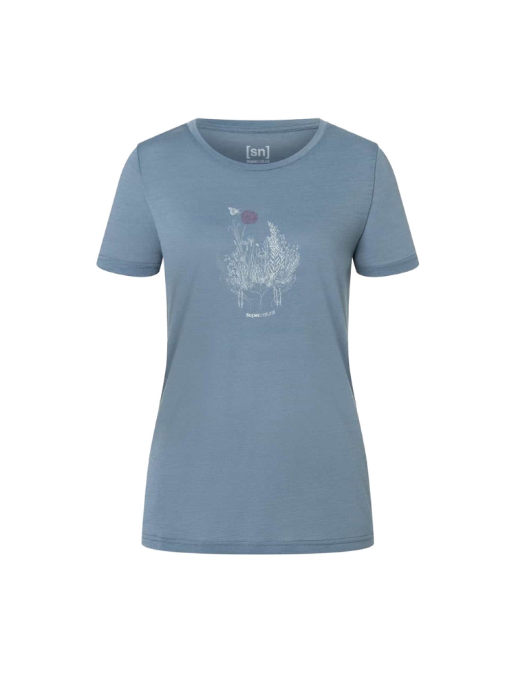 Super Natural Flowerhands Tee Women's Flint Stone/White Stone/Sangri SNWP03134-27E shirts en tops online bestellen bij Kathmandu Outdoor & Travel
