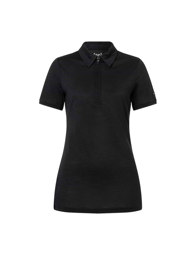 Super Natural Zip Polo Women's Jet Black SNW024770-872 shirts en tops online bestellen bij Kathmandu Outdoor & Travel