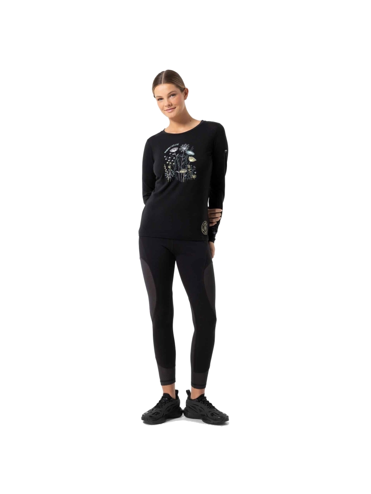 Super Natural Hodgepodge LS Women's Jet Black/Various SNWP04077-X48 shirts en tops online bestellen bij Kathmandu Outdoor & Travel