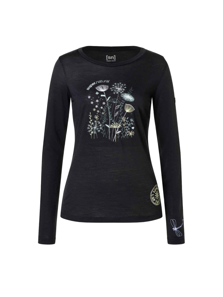 Super Natural Hodgepodge LS Women's Jet Black/Various SNWP04077-X48 shirts en tops online bestellen bij Kathmandu Outdoor & Travel