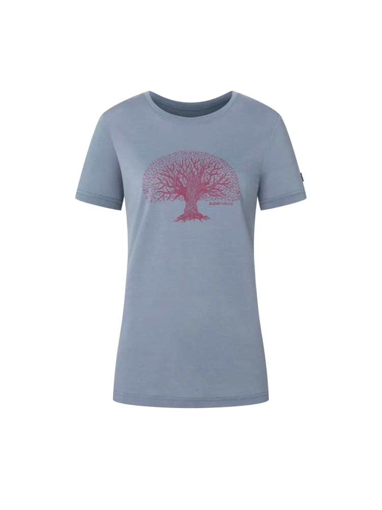 Super Natural Tree Of Knowledge Tee Women's Flint Stone/Sangria SNWP03066-20F shirts en tops online bestellen bij Kathmandu Outdoor & Travel