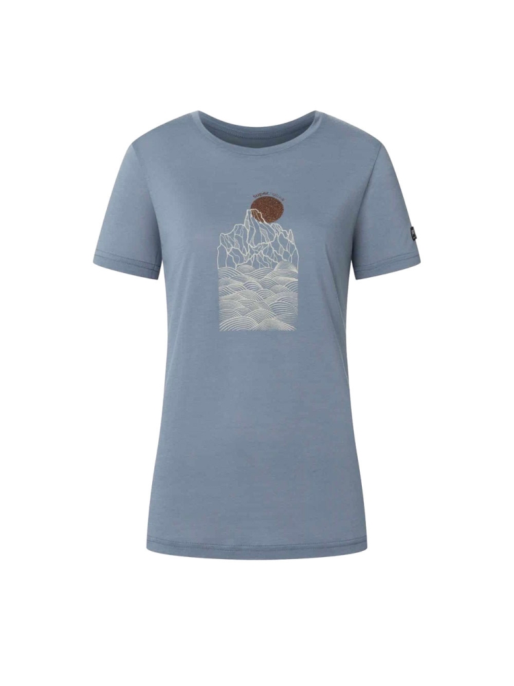 Super Natural Preikestolen Cliffs Tee Women's Flint Stone/Feather Grey/Coppe SNWP03128-15F shirts en tops online bestellen bij Kathmandu Outdoor & Travel