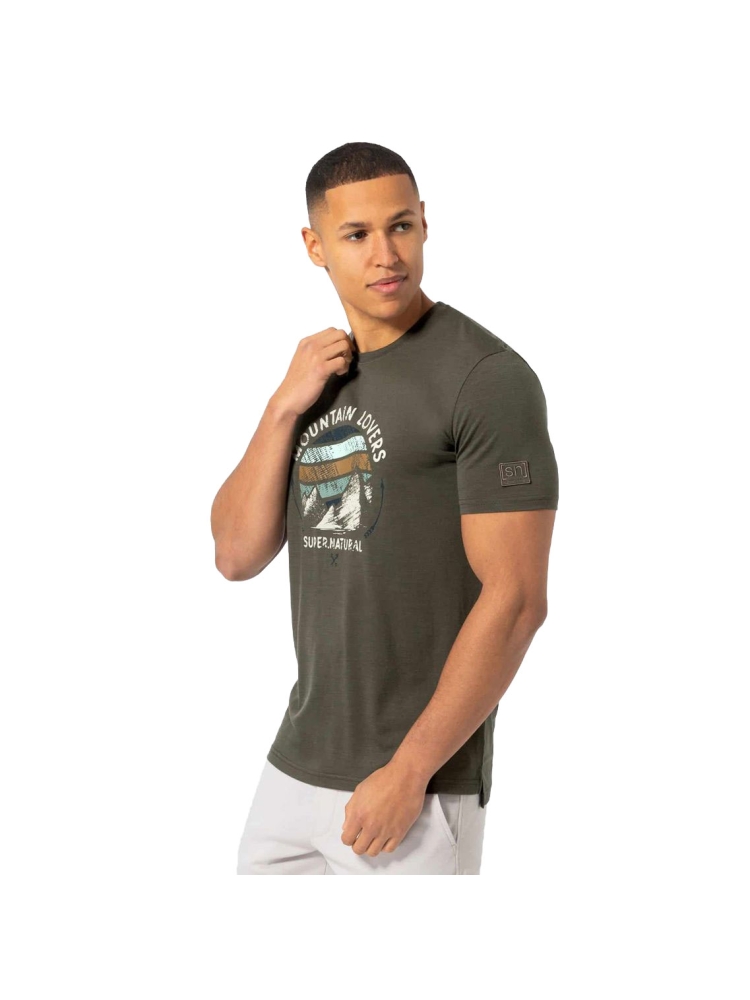 Super Natural Northern Lights Bio J Tee Black Ink/Various SNMP01212-X93 shirts en tops online bestellen bij Kathmandu Outdoor & Travel