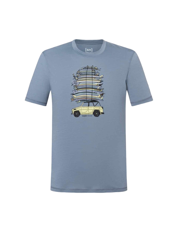 Super Natural Surf Trip Tee Flint Stone/Various SNMP01196-23E shirts en tops online bestellen bij Kathmandu Outdoor & Travel