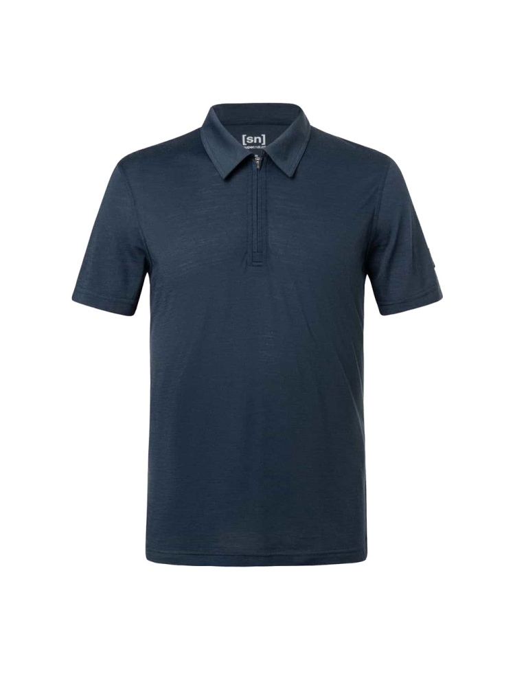 Super Natural Zip Polo Blueberry SNM021720-W01 shirts en tops online bestellen bij Kathmandu Outdoor & Travel