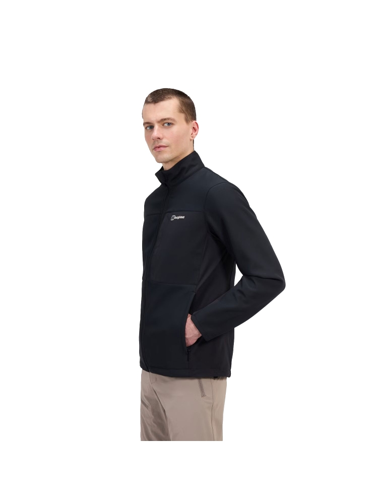 Berghaus Ghlas 3.0 Softshell Jkt Black/Black 4-A001991-BP6 jassen online bestellen bij Kathmandu Outdoor & Travel