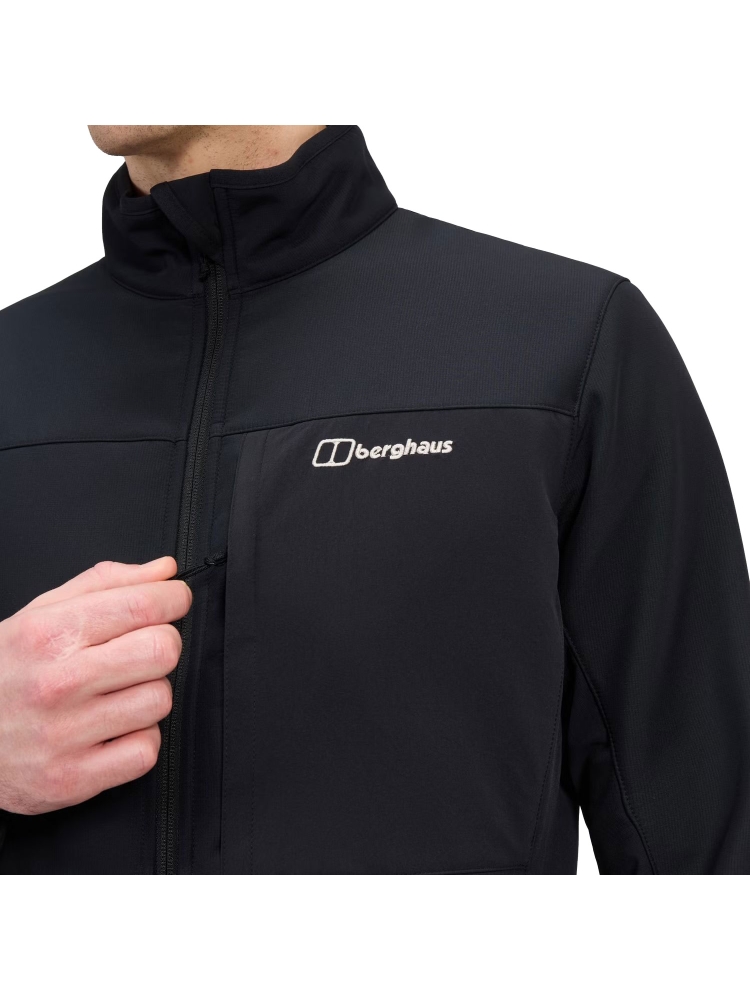 Berghaus Ghlas 3.0 Softshell Jkt Black/Black 4-A001991-BP6 jassen online bestellen bij Kathmandu Outdoor & Travel