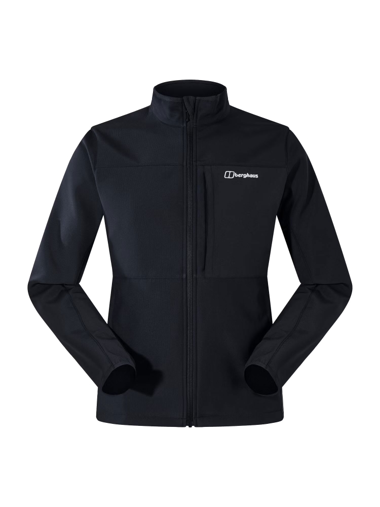 Berghaus Ghlas 3.0 Softshell Jkt Black/Black 4-A001991-BP6 jassen online bestellen bij Kathmandu Outdoor & Travel